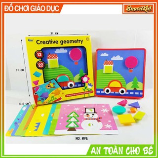 Đồ chơi ghép hình ghép nút 12 tranh sáng tạo cho bé 1 tuổi