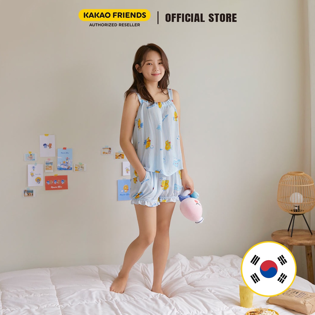 Bộ Đồ Ngủ Nữ Marine Kakao Friends Ryan 2 dây mùa hè