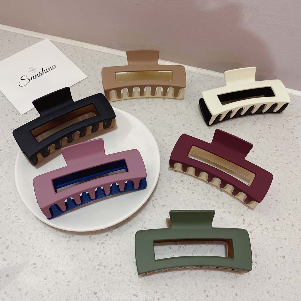 Kẹp tóc hình vuốt cá mập phong cách retro Hàn Quốc nhiều màu sắc cho nữ VANES1