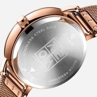 Đồng Hồ Quartz Julius Đếm Ngày Với Dây Đeo Thép Thời Trang Đa Năng 1100