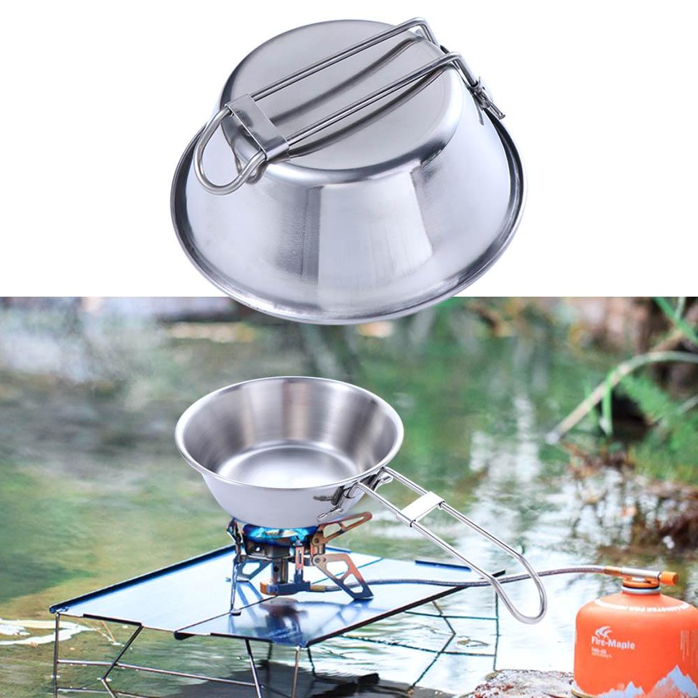 Bộ Dụng Cụ Nấu Ăn Bằng Thép Không Gỉ Di Động Tiện Dụng Mang Theo Du Lịch Cắm Trại
