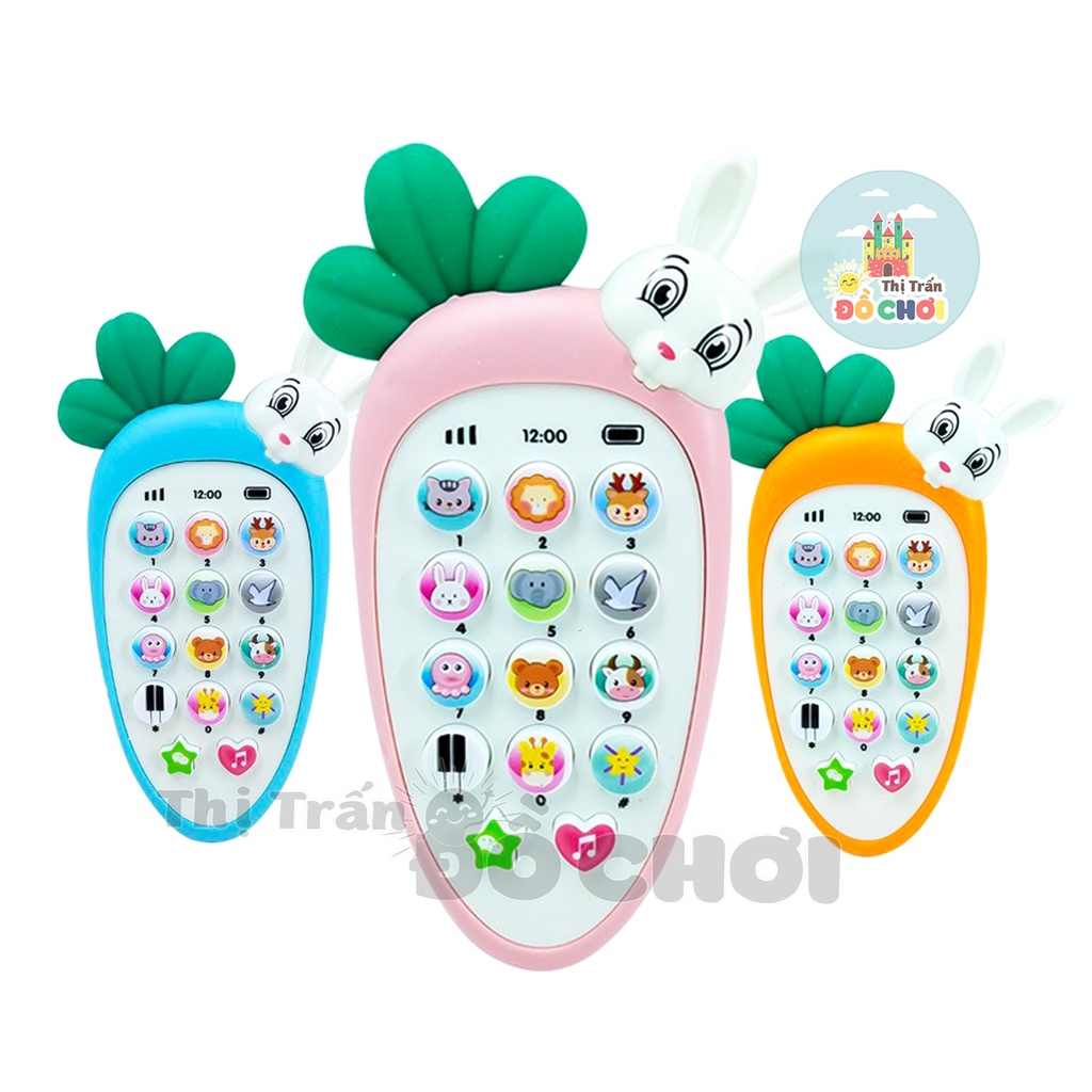Điện thoạI đồ chơi cho bé có nhạc âm thanh hình cà rốt THỎ đáng yêu - đô khuyến mãi giá tốt