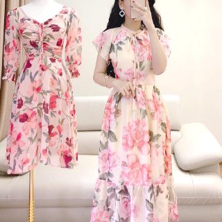 Đầm hoa voan cát