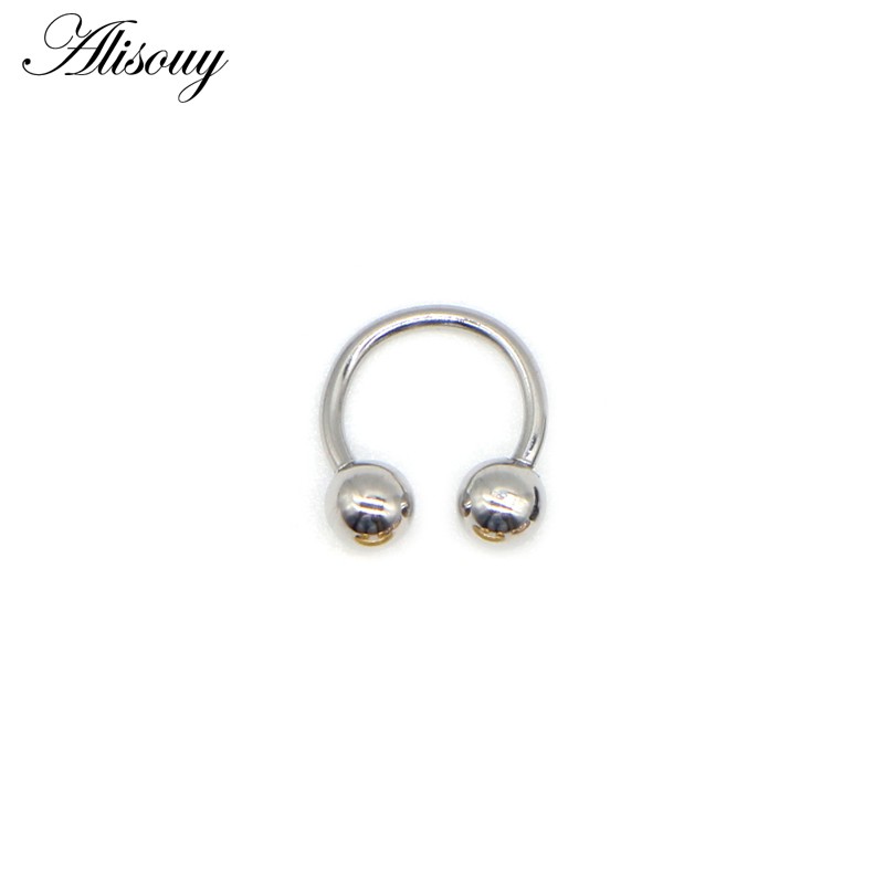 Alisouy 1 Khuyên Mũi Bằng Thép Không Gỉ Cá Tính