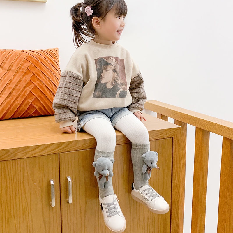 [Hàng Có Sẵn] Vớ Ba Chiều Hình Gấu Sáng Tạo Tùy Chỉnh Dành Cho Bé Gái 3-5 - 6-9 Tuổi