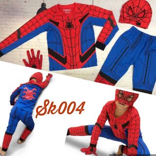 Bộ đồ siêu nhân nhện spider man dài Samkids