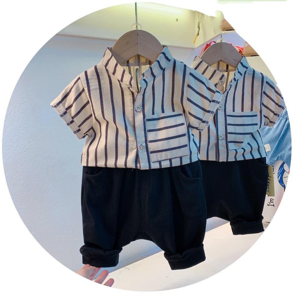 SÉT BỘ QUẦN ÁO TRẺ EM [Ảnh thật] [Có bảo hành] BỘ SƠMI CỔ TÀU CHO BÉ TRAI [Giá hủy diệt] -TS KID FASHION | BigBuy360 - bigbuy360.vn