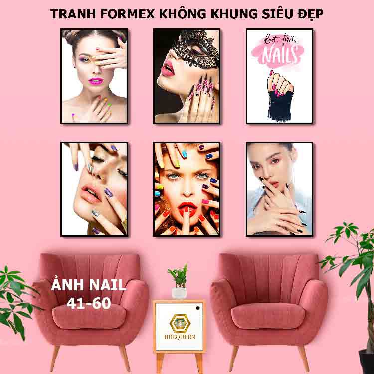 [Không khung] Tranh Shop Nail Viền Giả Khung Giá Rẻ Đẹp | 41-60