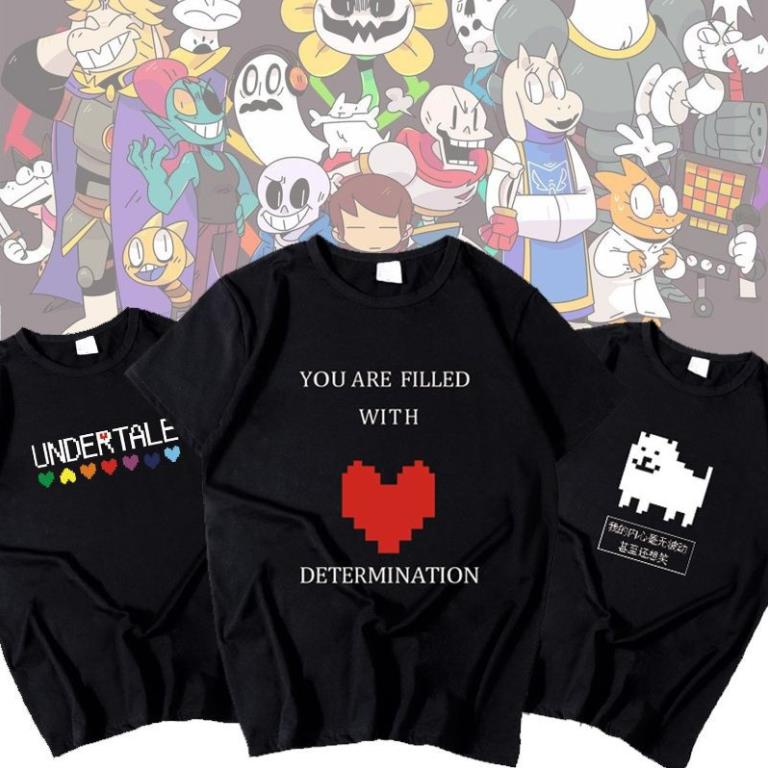 Áo Phông Tay Lửng Đen Gangster Sans Undertale