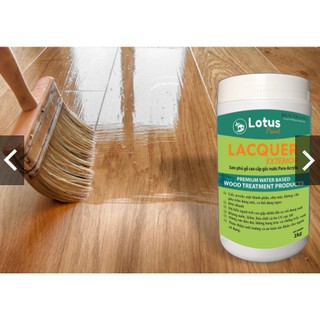 Sơn phủ bóng gỗ, không dung môi, nhẹ mùi, hệ nước - Lotus Acrylic Lacquer (1KG)