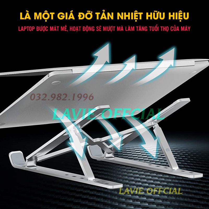 Giá Đỡ Laptop Mini ABS Nhỏ Gọn Bỏ Túi, Đế Tản Nhiệt Laptop Stand Cao Cấp 7 Mức Độ Gọn Nhẹ Siêu Rẻ