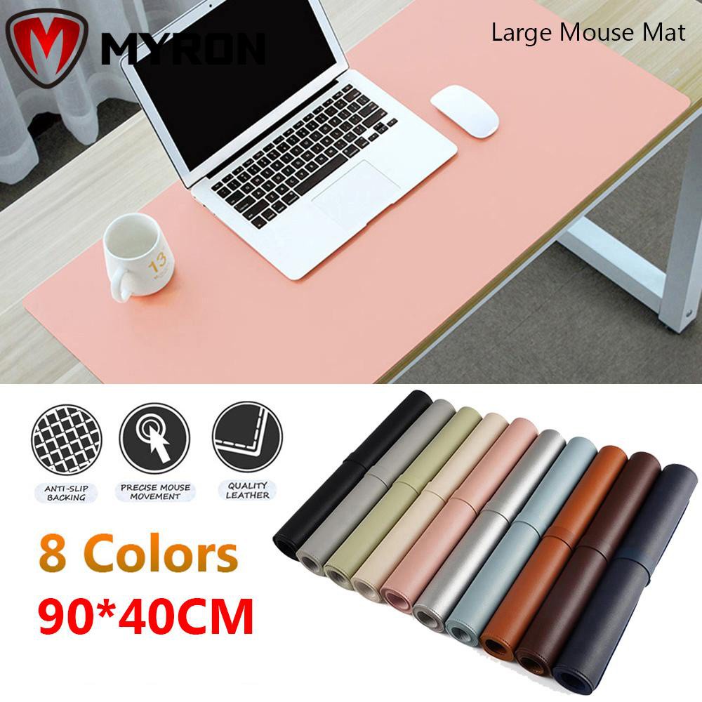 MYRON Solid Color Keyboard Mouse Pad Large Laptop Cushion Computer Desk Mat Game Table Home Office Soft Modern Leather/Multicolor