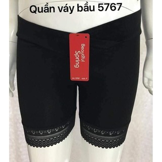 Quần đùi bầu cạp chéo mặc trong váy