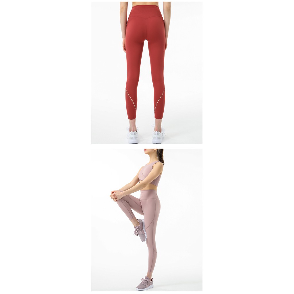 Quần dài thể thao HOPPE FUMENG lưng cao hỗ trợ tập yoga chạy bộ dành cho nữ