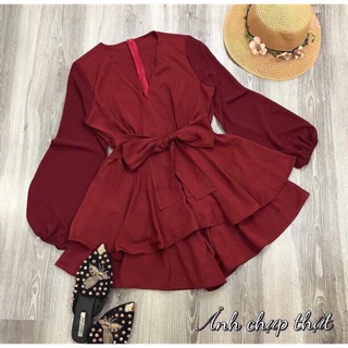 Jum tầng giả váy thắt nơ