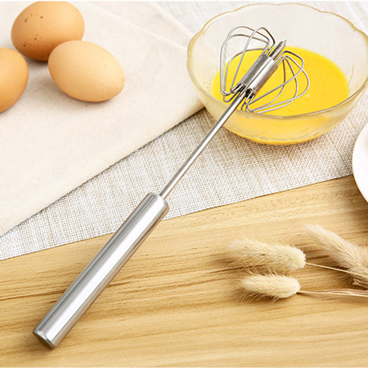 Dụng cụ đánh trứng bán tự động bằng thép không gỉ tiện lợi