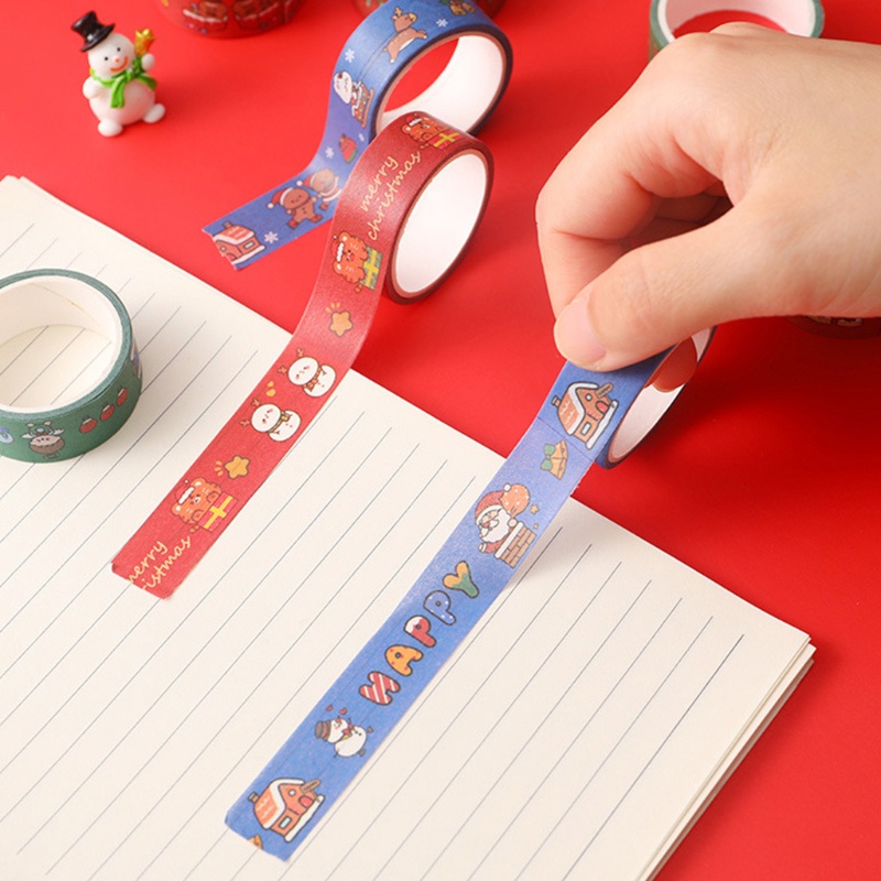 Băng Keo Siêu Dính Họa Tiết Hoạt Hình Giáng Sinh Trang Trí Sổ Tay