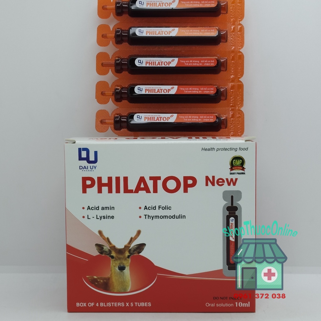 Ống uống PHILATOP New hộp 20 ống nhựa