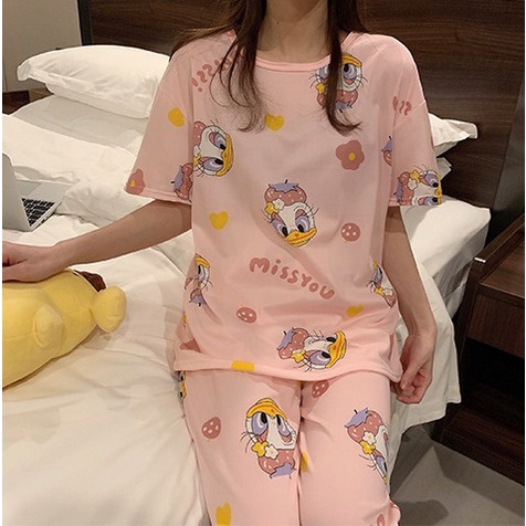 Set đồ ngủ thun Vịt Daisy DN076 (có ảnh thật)