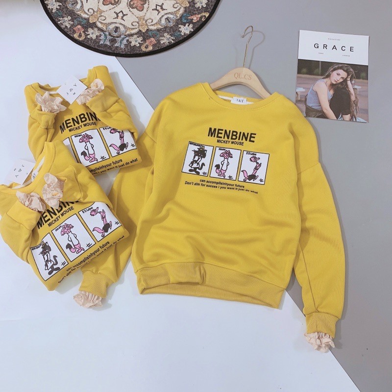 BÁN SỈ ÁO NỈ BÔNG VÀNG IN HÌNH CHO NỮ | BigBuy360 - bigbuy360.vn