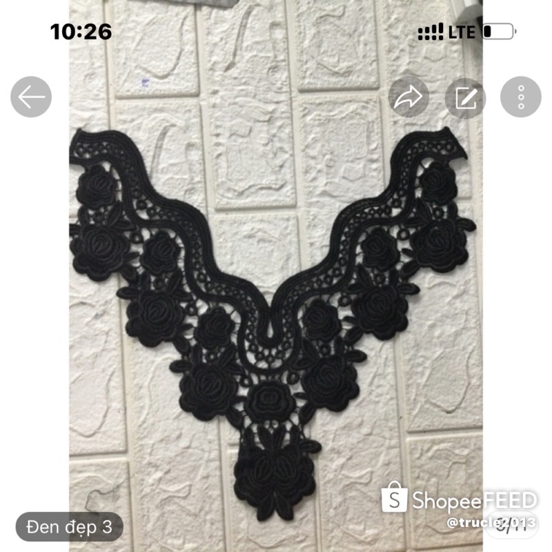Cổ ren đính cổ áo