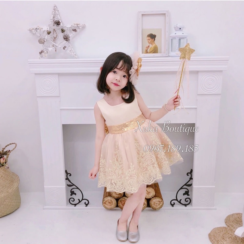 Váy Công Chúa Cao Cấp Bé Gái (Ảnh, Video thật)