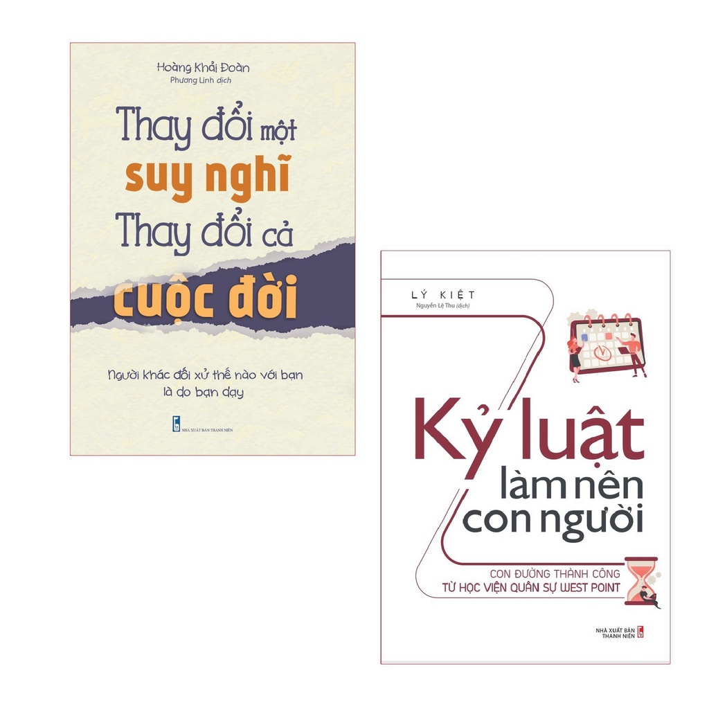 Sách : Bookset Bí Quyết Thay Đổi Bản Thân ( Thay Đổỉ Suy Nghĩ Thay Đổi Cuộc Đời + Kỷ Luật Làm Nên Con Người)Phân Loại