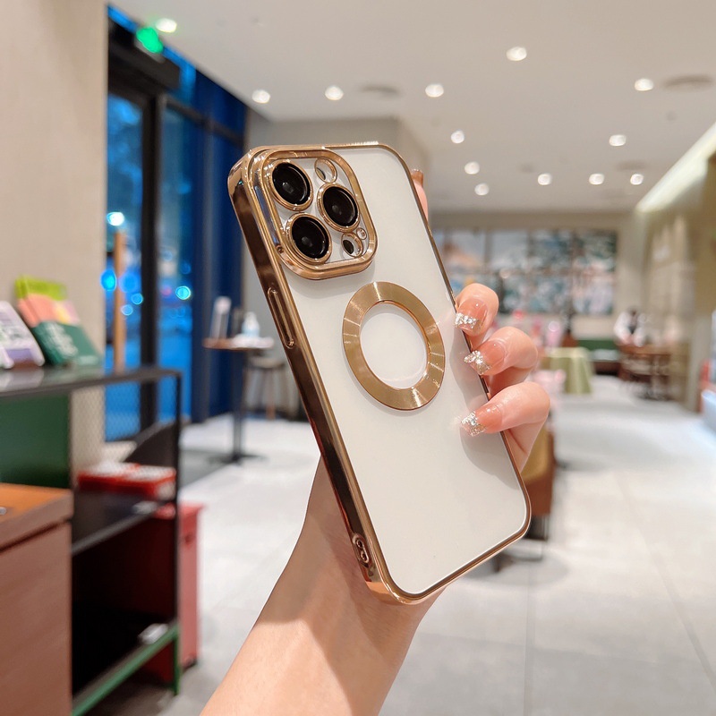Ốp Điện Thoại - Ốp lưng iphone hở táo viền xi BVC 6plus/6s/6splus/7/7plus/8/8plus/x/xr/xs/11/12/13/pro/max/plus/promax