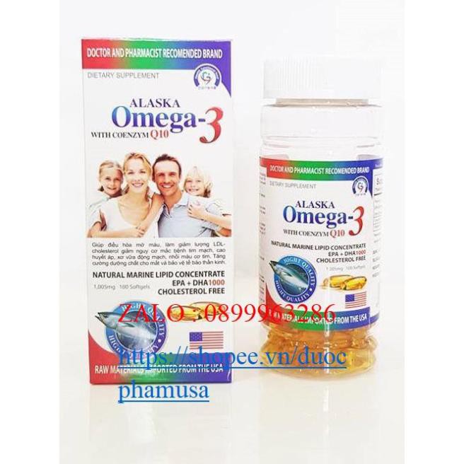 dầu cá ALASKA OMEGA 3 tăng cường thị lực .