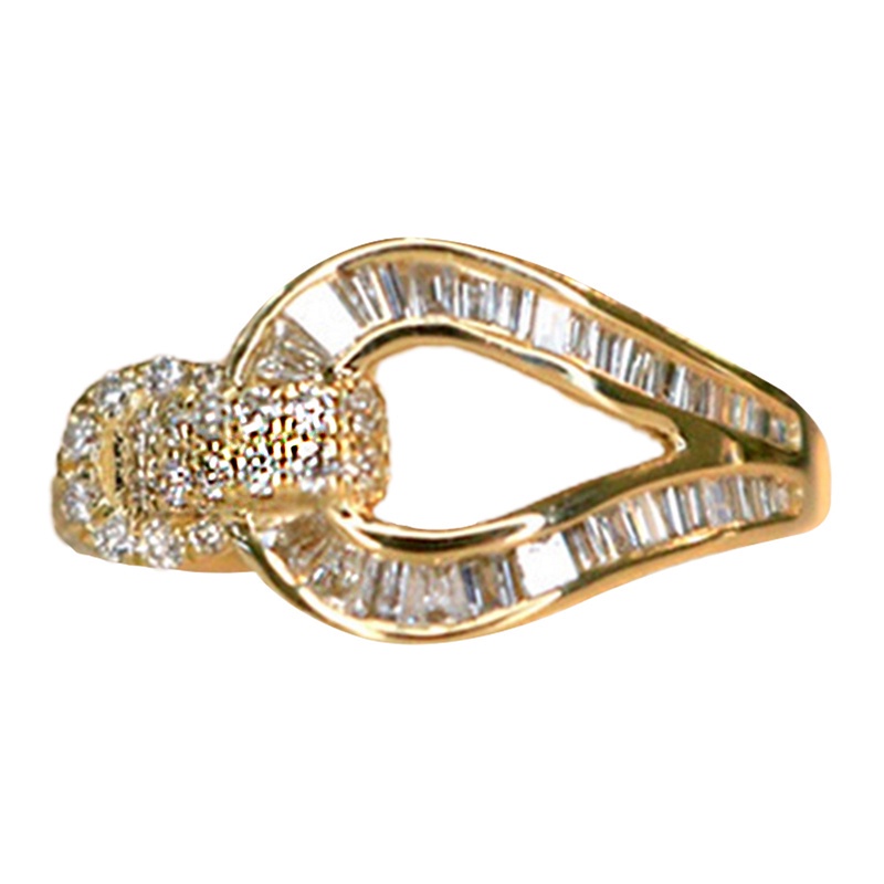 Nhẫn mạ vàng 18K đính đá thời trang cho nữ
