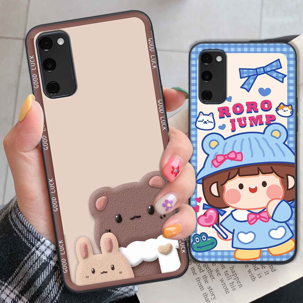 Ốp Samsung S20 Fe bear brick, gấu đáng yêu, dễ thương