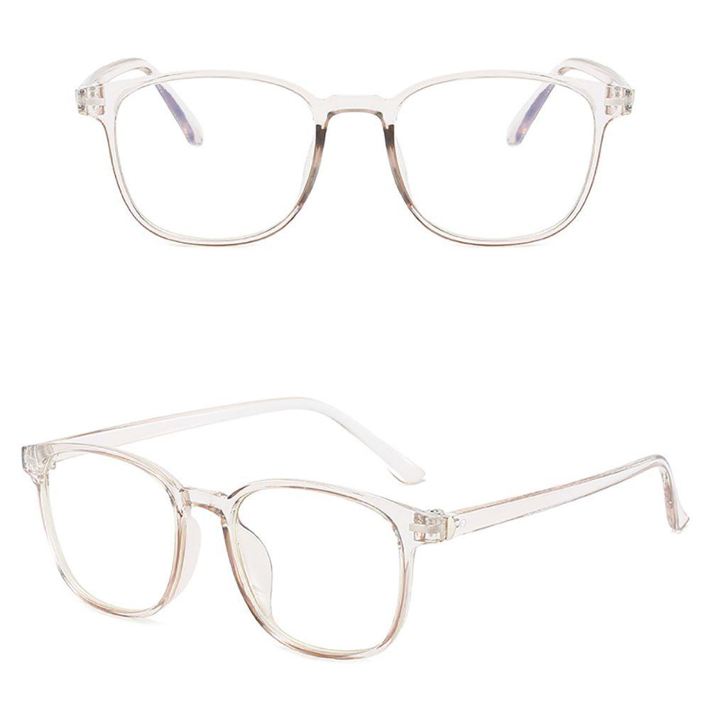 Mắt Kính Gọng Kim Loại Tròng Phẳng Chống Lóa Thời Trang Cho Nữ