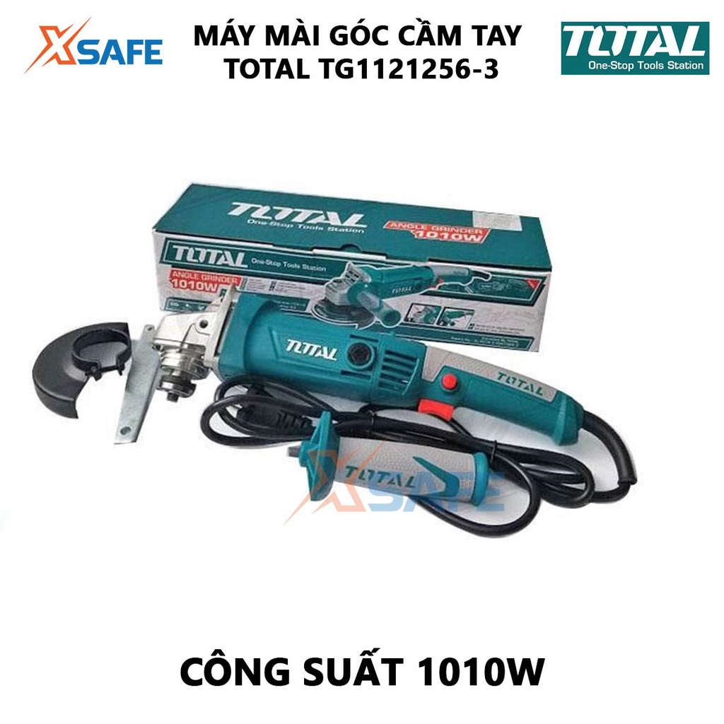 Máy mài góc cầm tay TOTAL TG1121256-3 1010W, nút điều chỉnh 6 tốc độ, đường kính đĩa mài 125mm, cốt M14 - chính hãng