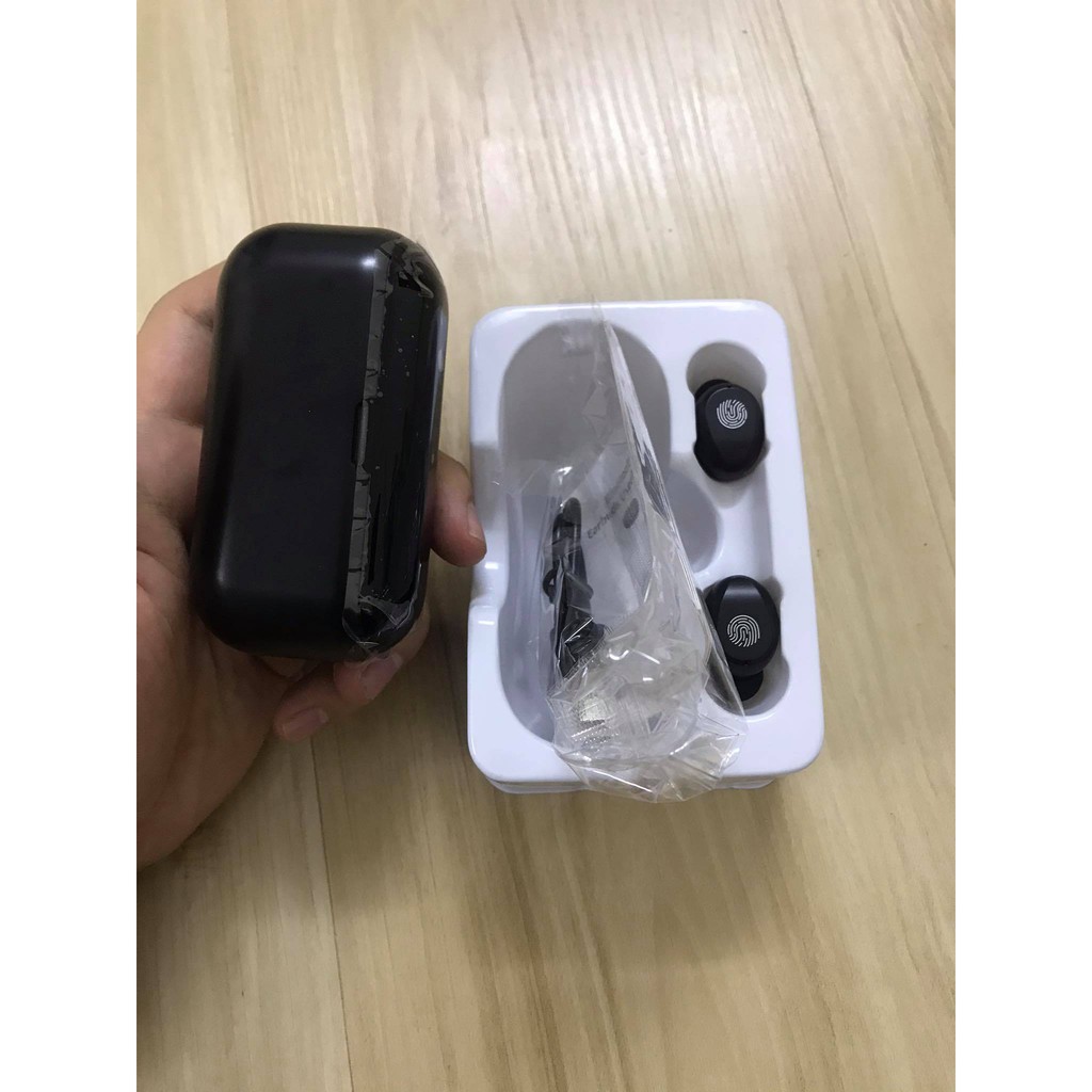 Tai nghe Bluetooth True Wireless AMOI F9 V5.1Nhét Tai V4.1 Ear-Pod Siêu Nhỏ Có Nghe Nhạc ( đen)