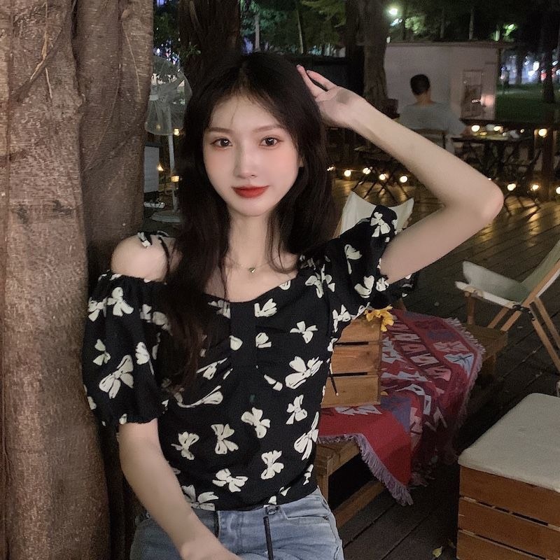 Áo VảI Chiffon Cổ Chữ V Phong CáCh Retro Cho Nữ