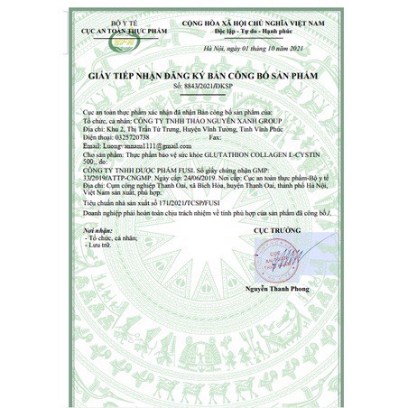 Viên uống Glutathion Collagen L-cystine 500mg hộp 30 viên giúp đẹp da toàn diện