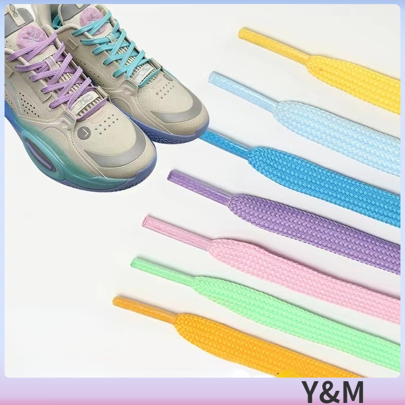 1 Cặp ✨Cod✨Dây Giày Dày Hai Lớp Màu Phẳng Dây Giày Dẹt Giày Dây Giày Thể Thao Dây Giày Nike Ym02
