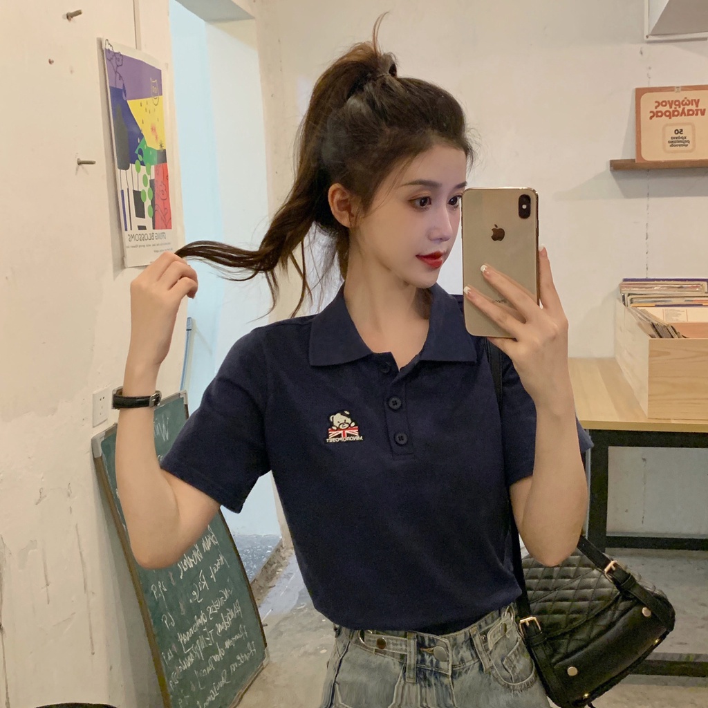 Áo Thun polo Ngắn Tay Thời Trang Mùa Hè Cho Nữ