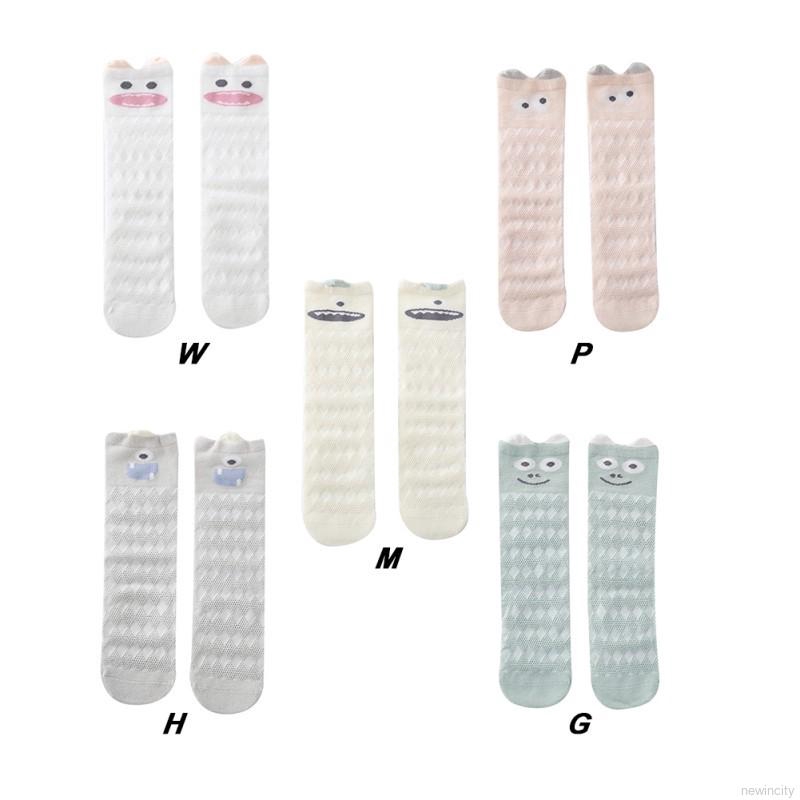 Vớ cotton dài màu sáng phong cách Hàn Quốc giữ ấm cho bé