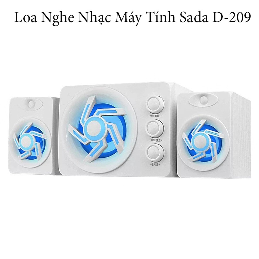 {SIÊU SALE} Bộ 3 Loa Vi Tính Để Bàn SADA D-209 Âm Thanh Trầm Hỗ Trợ Bluetooth, USB, Thẻ nhớ, Jack 3.5