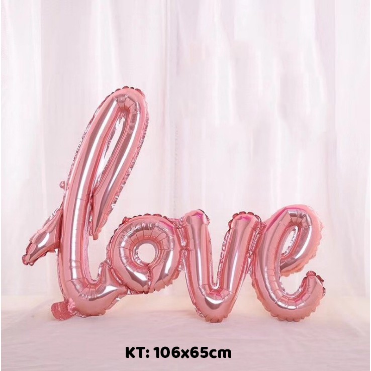 Bóng chữ love liền size to 106x65cm