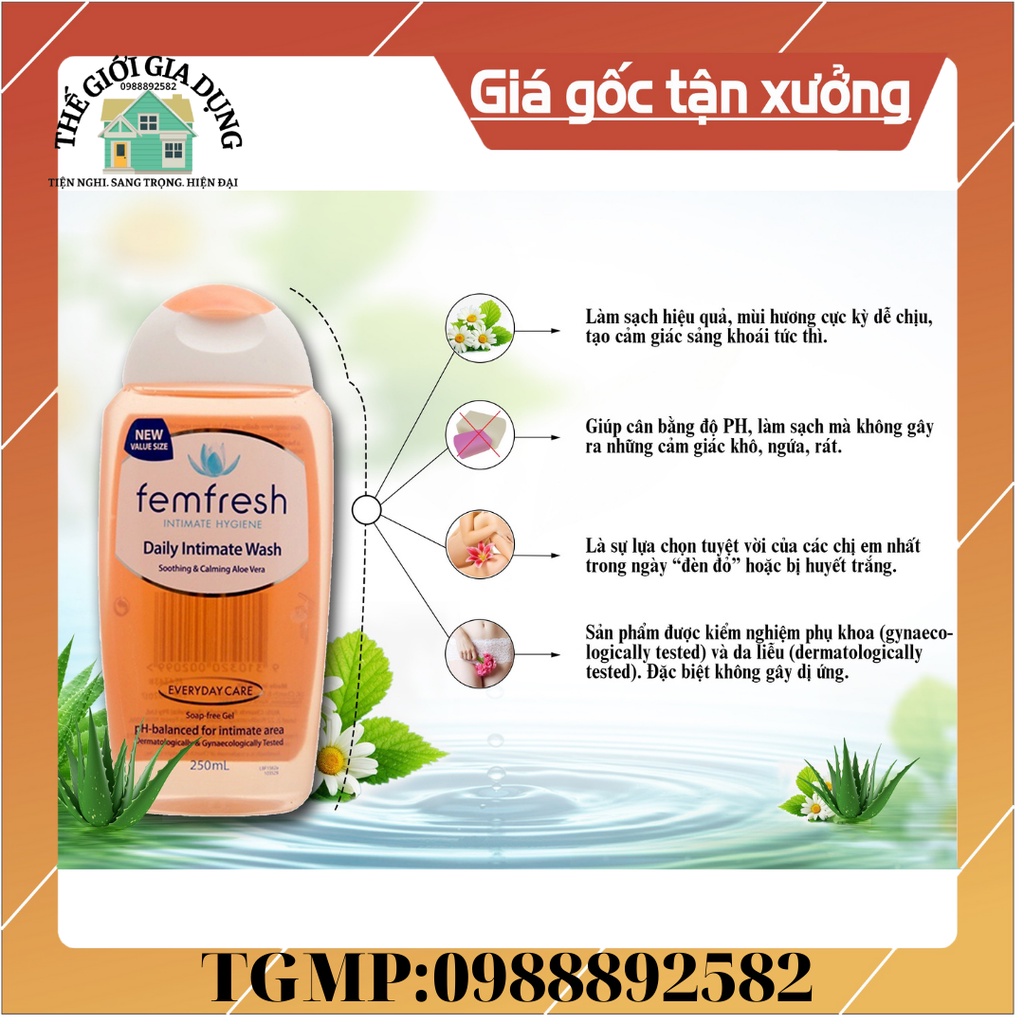 Dung Dịch Vệ Sinh Phụ Nữ Femfresh 250ml Úc - thegioimypham1