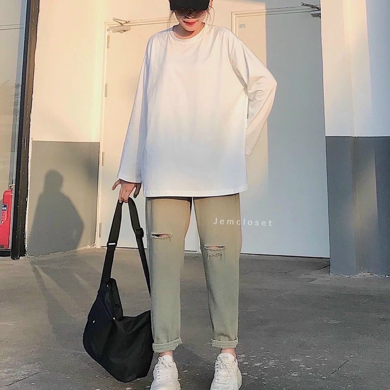Quần Jeans Baggy rách gối (Biihome Clothing)