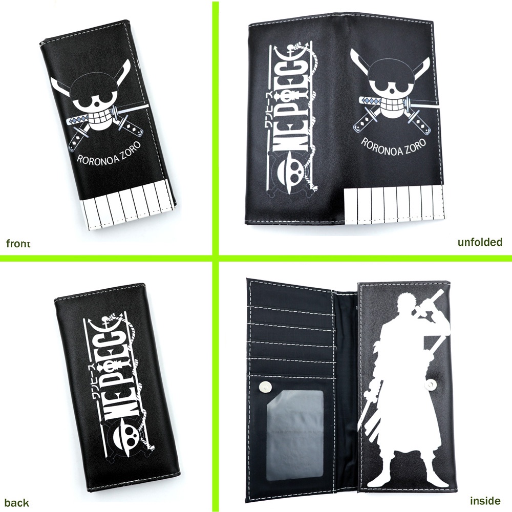 Ví Dài Da PU Gập Đôi In Hình Anime One Piece Monkey D Luffy