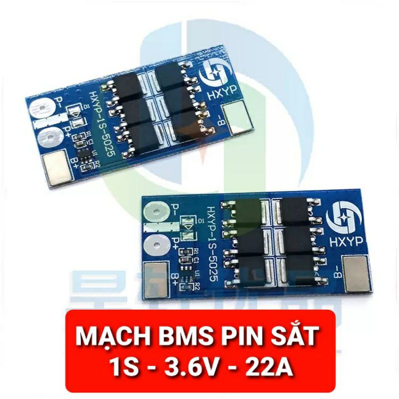 achun.vn - MẠCH BẢO VỆ PIN SẮT 1S - 3.2V  XẢ 12A