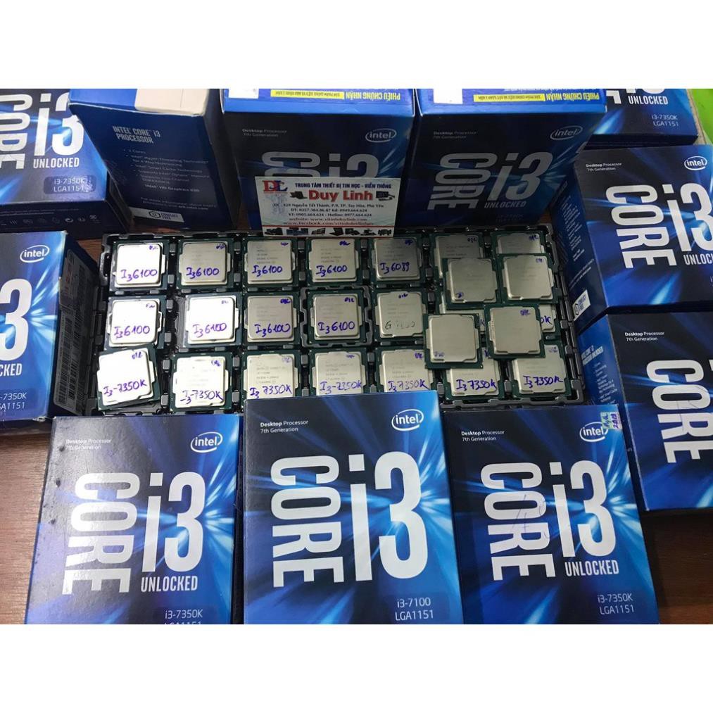 siêu sale_ CPU intel core i3 6098P / i3 6100 / i3 7100/ i3 7350K socket 1151 tặng kèm keo tản nhiệt