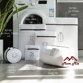 Túi lưới giặt dạng lưới dày, có mút đêm, thêu hình độc đáo - M132, M122