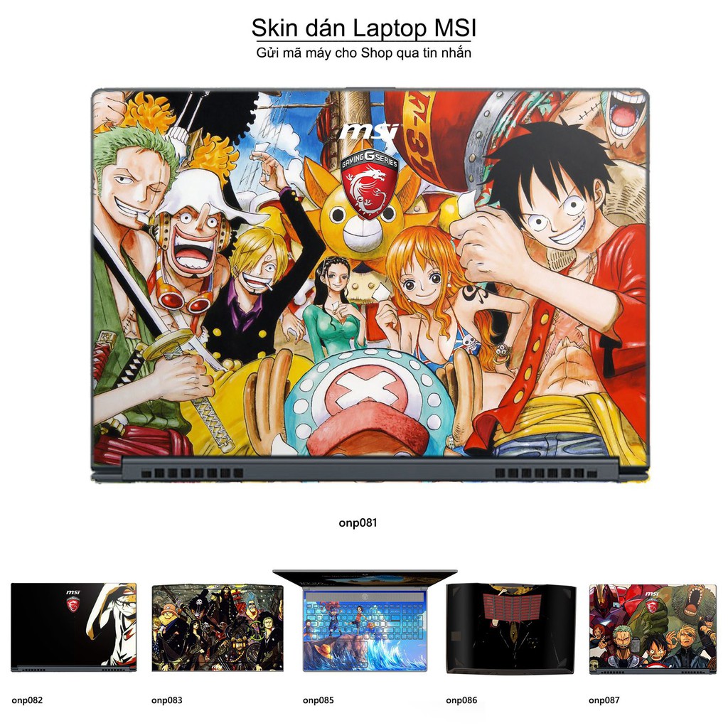 Skin dán Laptop MSI in hình One Piece _nhiều mẫu 7 (inbox mã máy cho Shop)