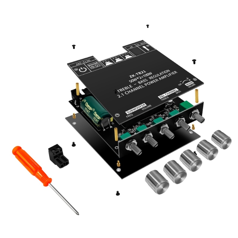 Bảng Mạch Khuếch Đại Âm Thanh Kỹ Thuật Số Công Suất Cao 50Wx 2 + 100W ZK-TB21