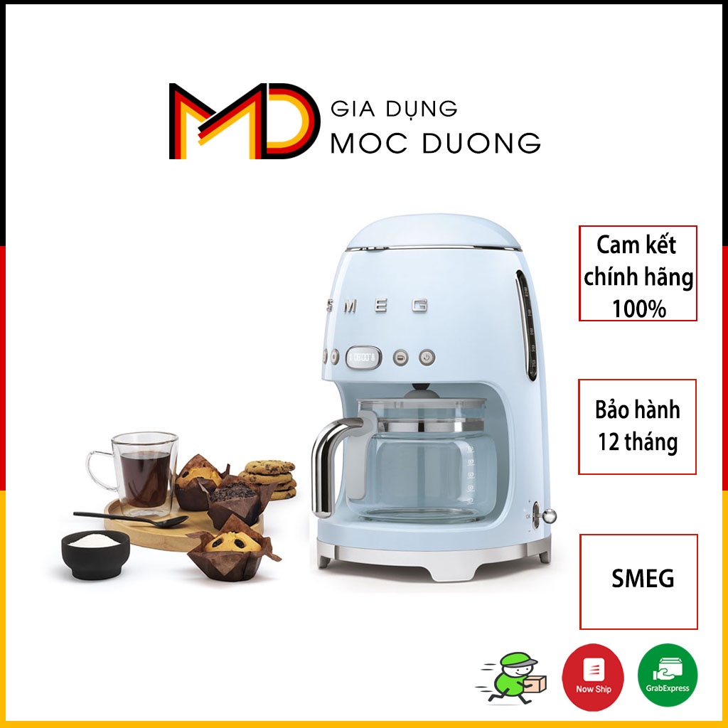 Máy pha cafe SMEG DCF02PBEU màu xanh blue hình trứng [HÀNG CHUẨN CHÍNH HÃNG]